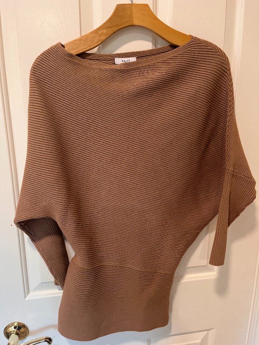 Reiss Caramel Slightly off the shoulder Lorna off the shoulder